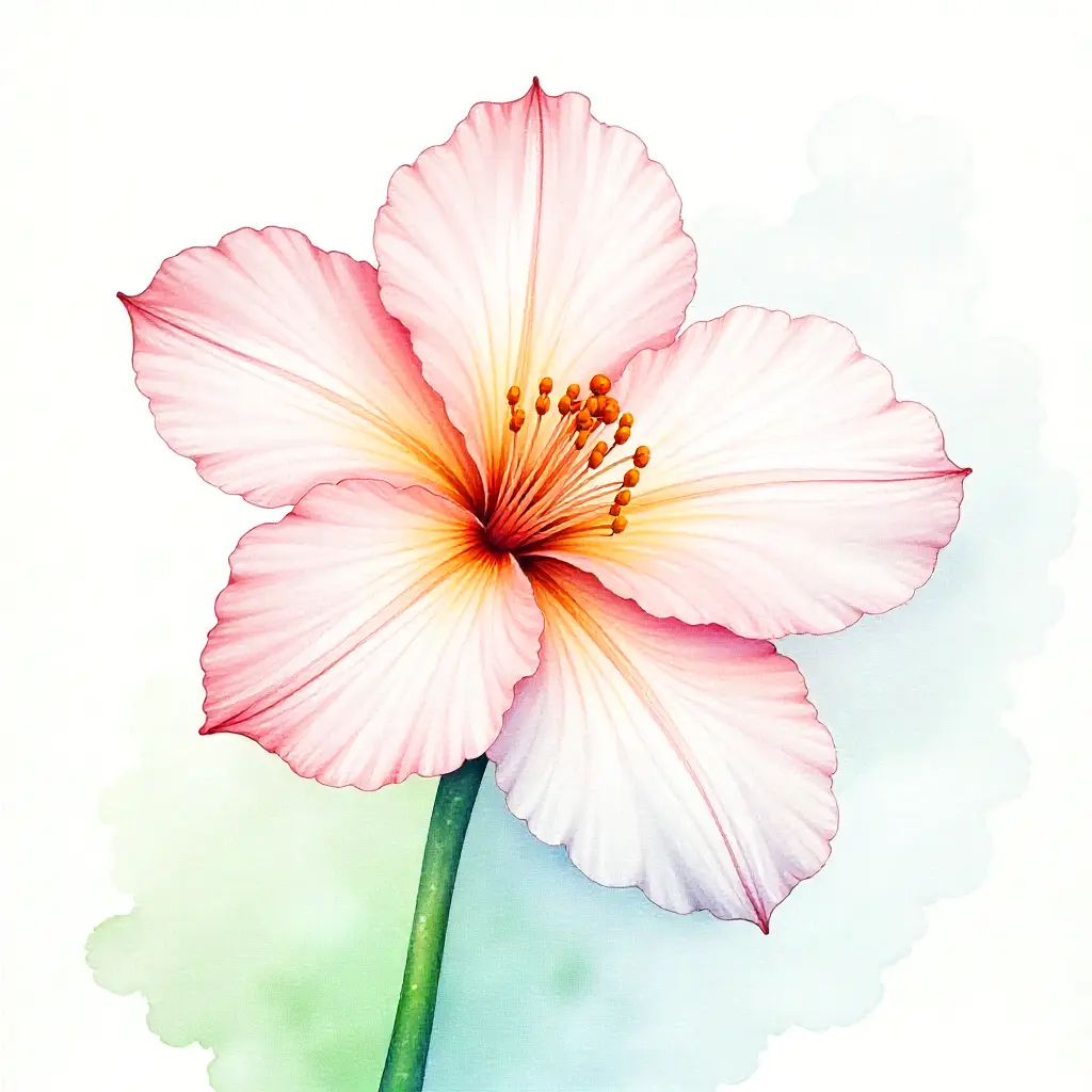 Beautiful watercolor painting created by adult student